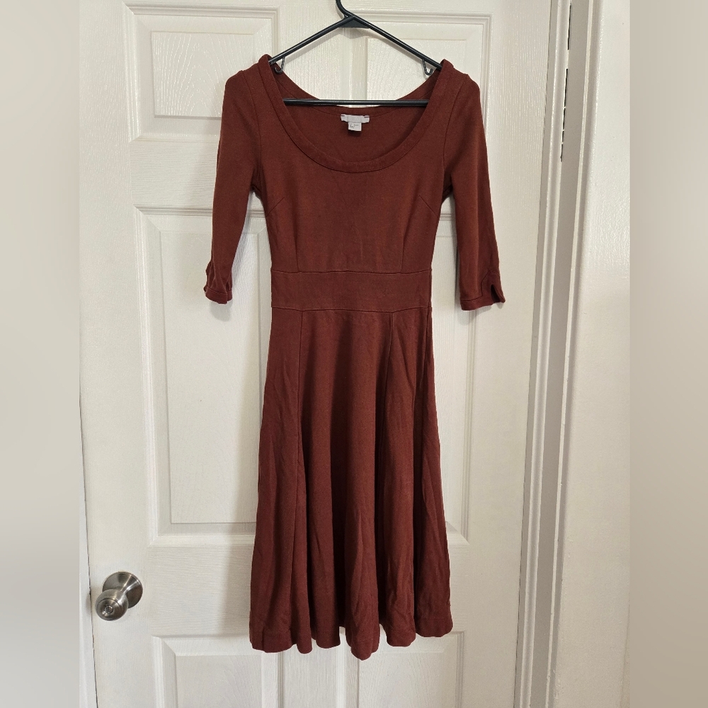 H&M Rich Rust Midi Dress